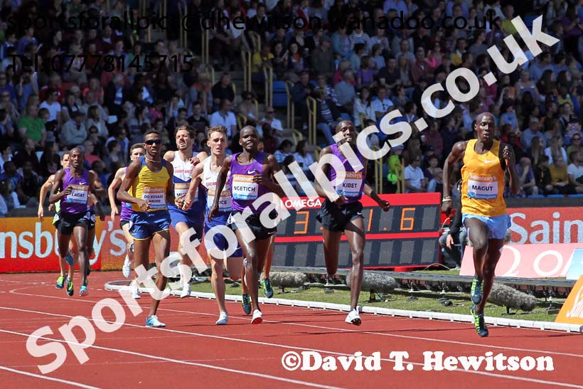 Mens 1500 metres, IAAF Diamond League, Birmingham. Photo: David T. Hewitson/Sports for All Pics